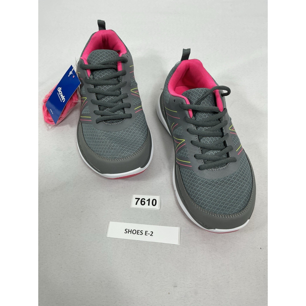 Adult NWT Diawiny Wide Lace Up Sneakers Woman 8 Men 6.5 Charcoal Gray